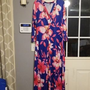 Floor length floral maxi dress